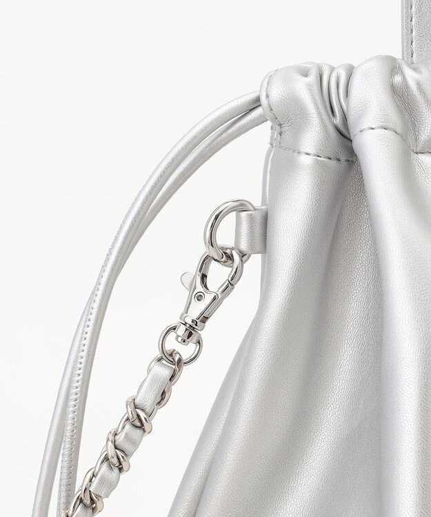 ICB 【2WAY】ドロストトートショルダー シルバー