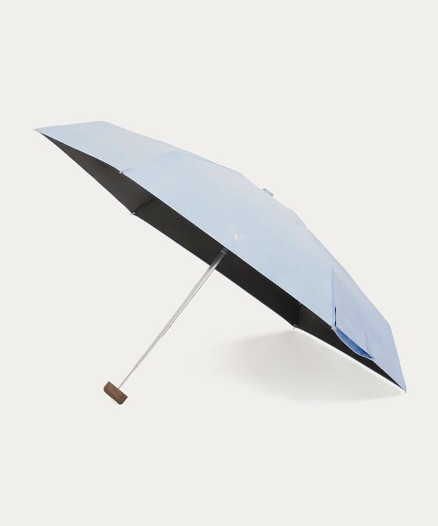 MOONBAT 【WEB限定】POLO RALPH LAUREN(ポロ ラルフローレン) 晴雨兼用日傘 折りたたみ傘 コンパクト PPワンポイント刺繍 一級遮光 遮熱 UV サックスブルー