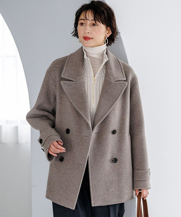 23区 L 【先行予約】MANTECOPureリバー ショートコート モカ系