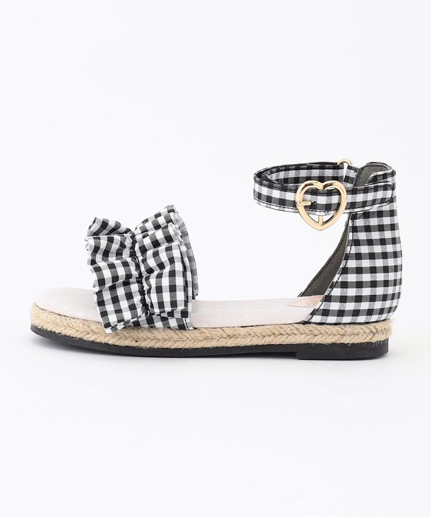 ANY KIDS フリル サンダル ギンガムチェック