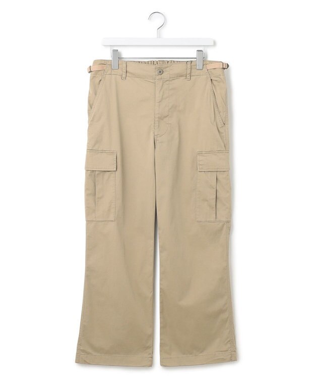 J.PRESS YORK STREET 【UNISEX】サテンストレッチ イージーカーゴパンツ ベージュ系