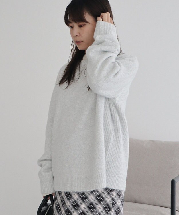 CRAFT STANDARD BOUTIQUE 起毛クルーネックニットプルオーバー Light Gray