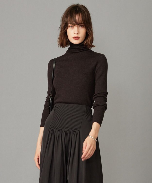 ICB 【新色追加・WEB限定カラーあり】エクストラファインメリノ タートルネックプルオーバー バーントブラウン系