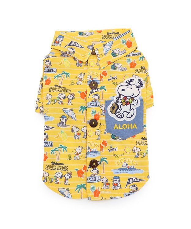 PET PARADISE スヌーピー サマー アロハシャツ 小型犬 イエロー