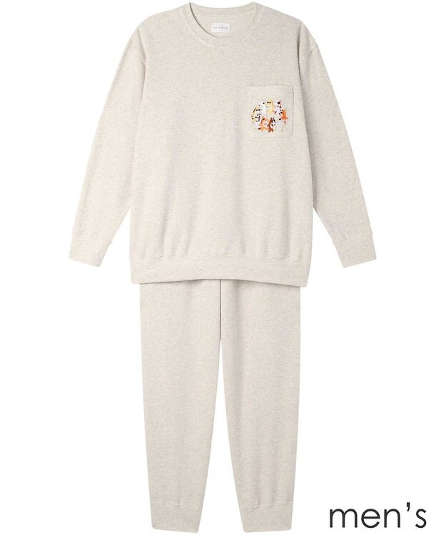 une nana cool 2026年お年賀「まるっとうまくいく」 【綿混】メンズパジャマ アイボリー