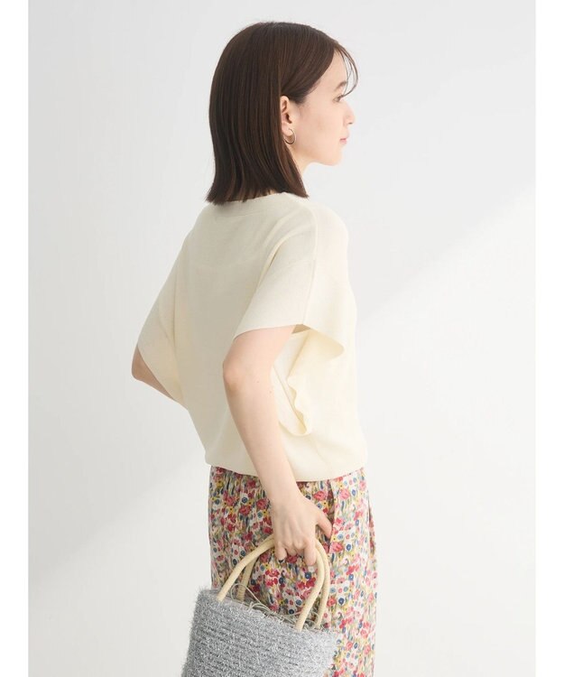 Green Parks 推しニット　フレンチスリーブニットプルオーバー Off White