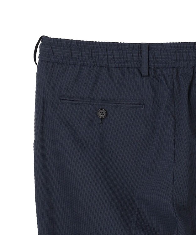 JOSEPH HOMME 【新素材 / セットアップ対応】ドットエアーサッカー ドロスト付テーパードパンツ / PEGG CONVERTIBLE ネイビー系