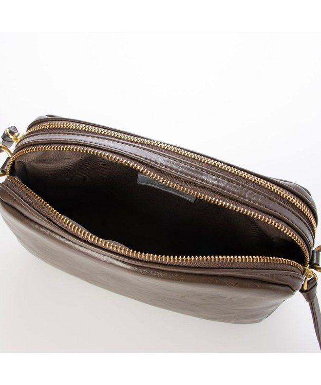 UNBILLION カシュカシュ cachecache / ダブルジップ2wayショルダー チョコ