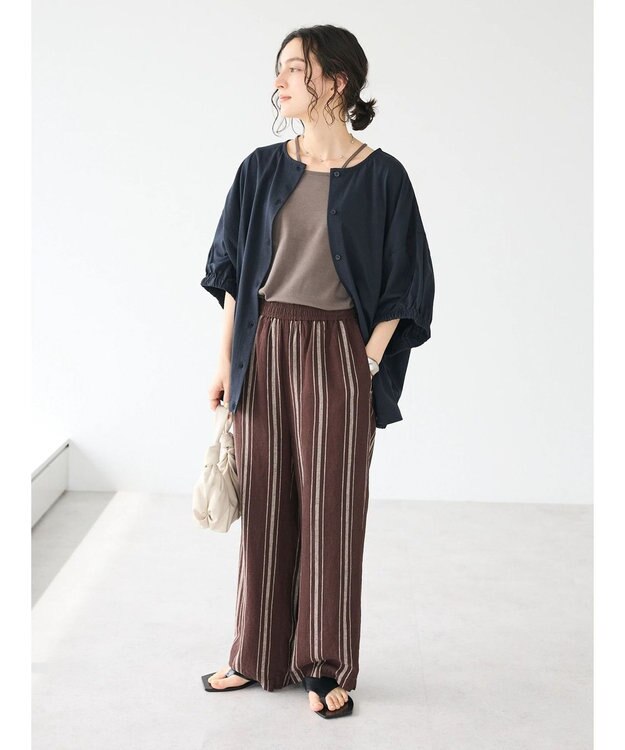 CRAFT STANDARD BOUTIQUE 前後2WAYスクエアデザインタンクトップ Charcoal Gray