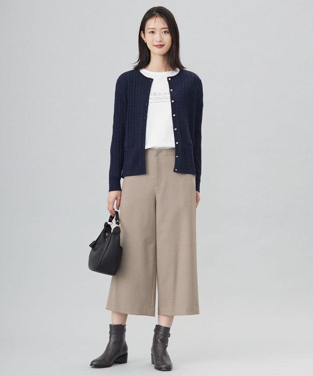 J.PRESS LADIES L ロゴ ロングスリーブ Tシャツ ホワイト系