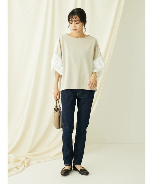 CRAFT STANDARD BOUTIQUE 袖ねじり切り替えプルオーバー Ivory