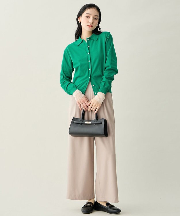 ANY 袖ドットチュールコンビインナー エクリュ