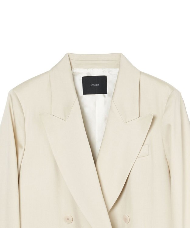 JOSEPH ソフトビスコーステーラリング　ダブルブレステッドジャケット Quail