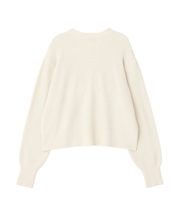 Green Parks アンチピリング金ボタンニットカーディガン Ivory