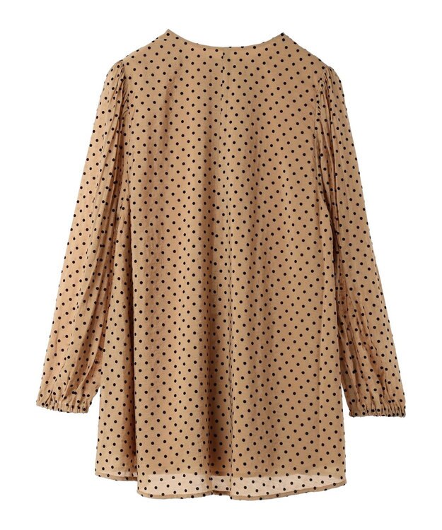 earth music&ecology ドットチュニック丈リボン付きワンピース Dot