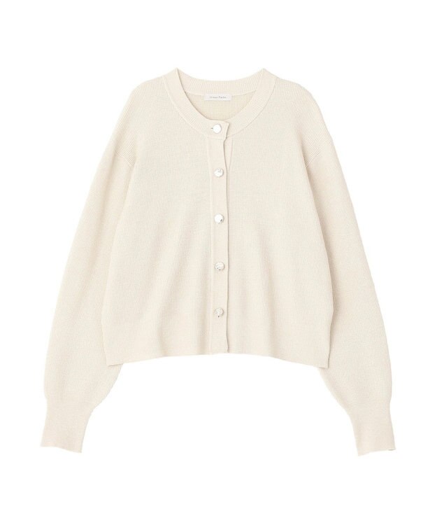 Green Parks アンチピリング金ボタンニットカーディガン Ivory