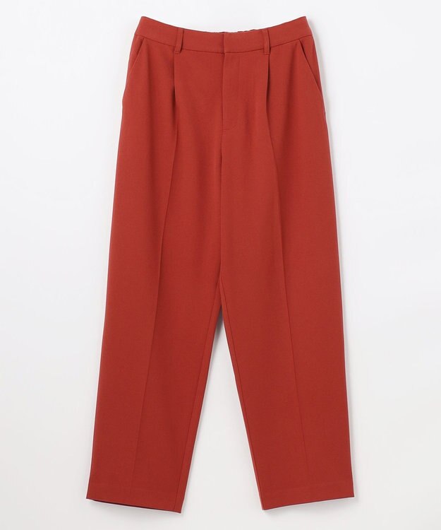 ANY L 【裏起毛/ウエストゴム】ウォームテーパードパンツ オレンジ