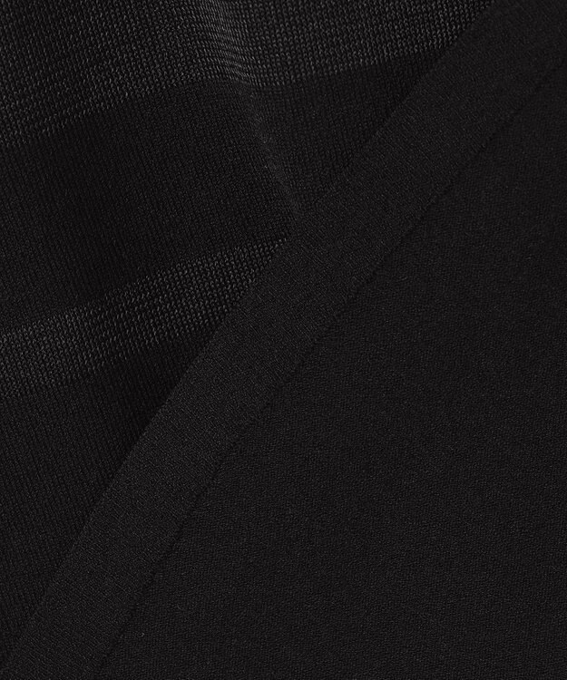 ICB L 【接触冷感・洗える】 VIS/NYハイゲージ シアーボーダープルオーバー ブラック系