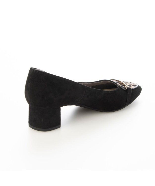 Riz raffinee <Riz raffinee>スクエアトゥヒールアップローファー ブラックスエード