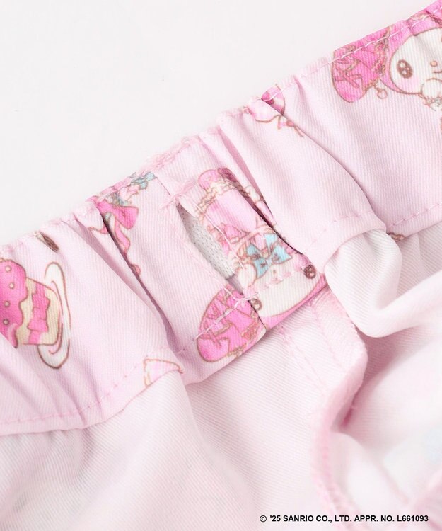 ANY KIDS 【マイメロディ＆クロミ×ANY KIDS】総柄 ティアードスカート ピンク×マイメロディ