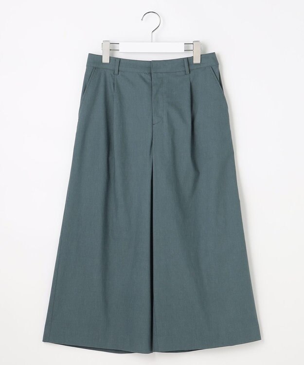 J.PRESS LADIES L 【人気素材】セルロースリネンストレッチ クロップド パンツ 【WEB限定】ブルーグリーン系