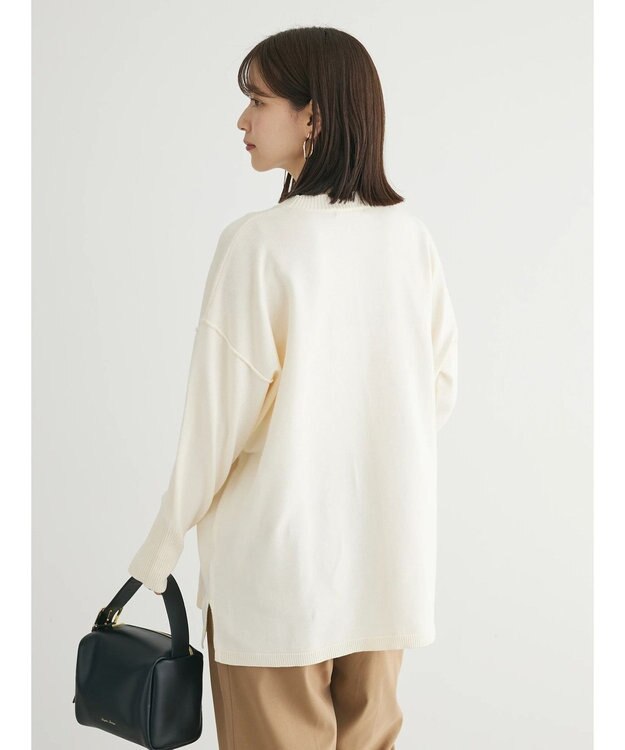 Green Parks もちやわ　ニットチュニック Off White