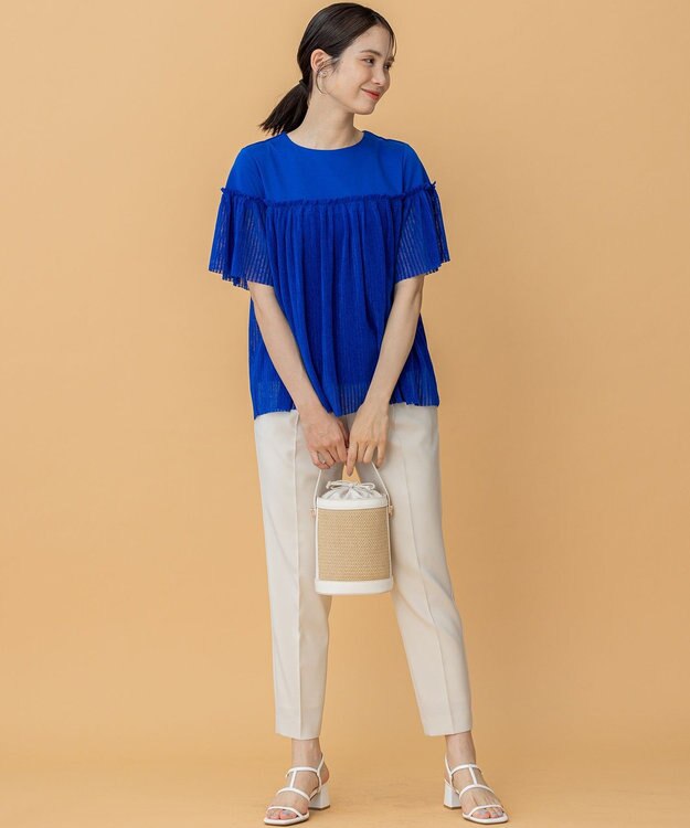 組曲 マテリアルコンビバケットバッグ アイボリー系