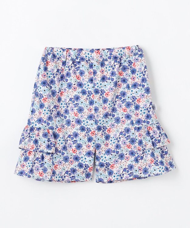 組曲 KIDS 【110-140㎝】サマーフラワー ショートパンツ ブルー