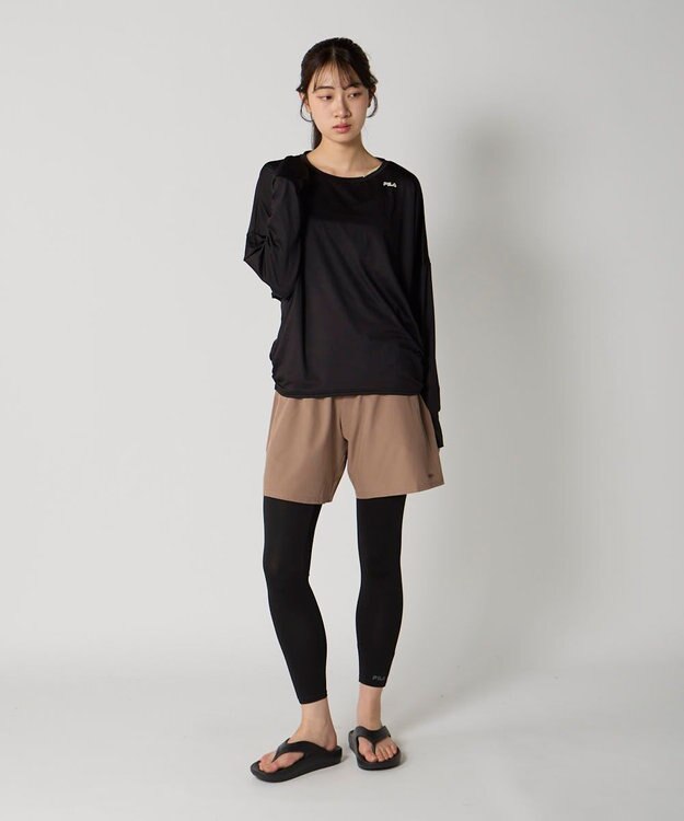 OP／FILA 【FILA】ドルマンスリーブロングTシャツ付き４点セット水着 ブラック