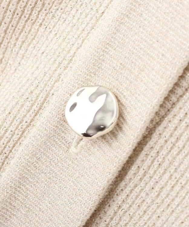 Green Parks アンチピリング金ボタンニットカーディガン Ivory