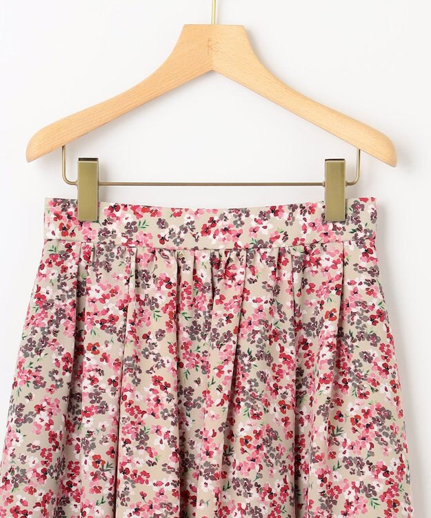 組曲 ニュアージュフラワープリント スカート ピンク系5