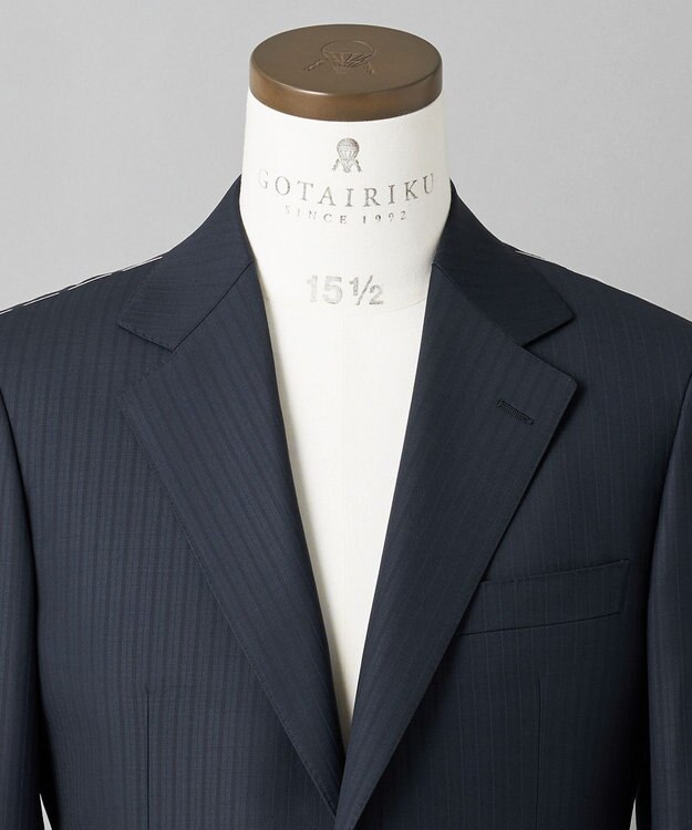 GOTAIRIKU 通年仕様【DORMEUIL/ドーメル】ミレニアル  3ピーススーツ(ネイビー) ネイビー系1