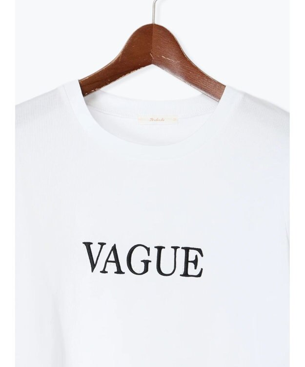 Te chichi パール&刺繍ロゴスタンダードTシャツ オフホワイト