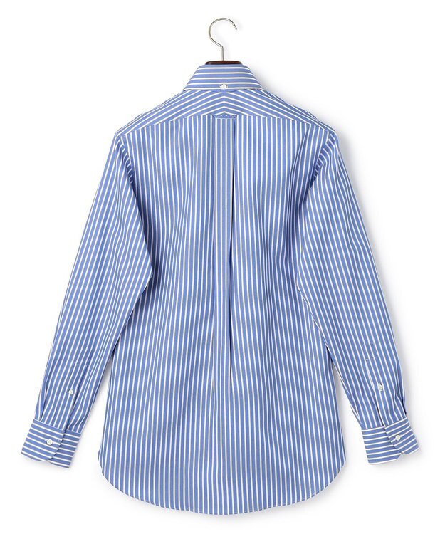 J.PRESS MEN 【PREMIUM PLEATS / 形態安定】スーピマコットンパナマストライプ シャツ / B.D. ネイビー系1