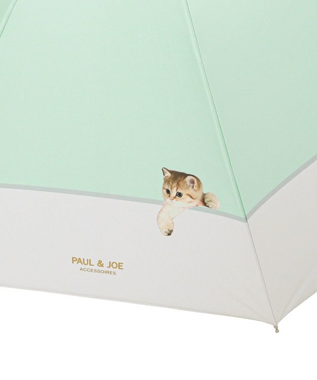 MOONBAT 【軽量】PAUL & JOE 晴雨兼用日傘 長傘 スウィンギングヌネット 一級遮光 遮熱 UV ミントグリーン