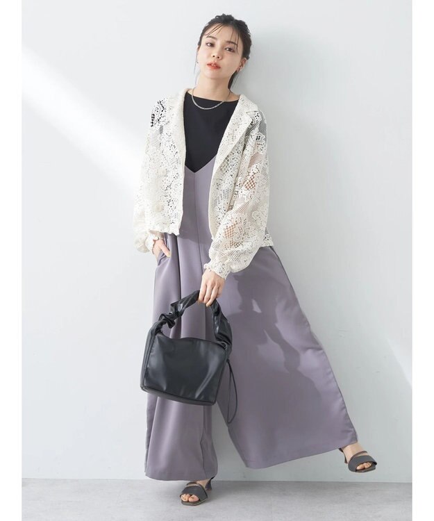 earth music&ecology レースジャケット Ivory