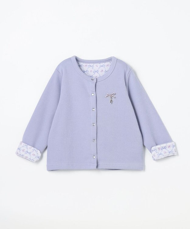 ANY KIDS まいにちスナップカーディガン ラベンダー