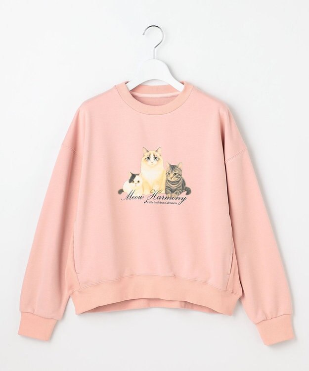 猫カフェMOCHAコラボ】猫ちゃんプリント トレーナー / Feroux