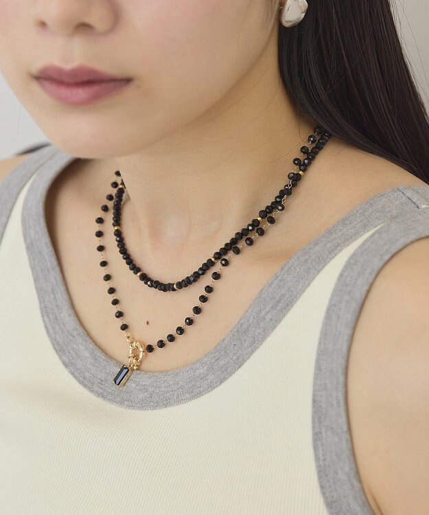 AMERICAN HOLIC 【2点SET】ビーズネックレス Black
