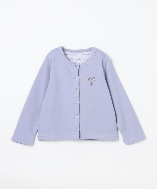 ANY KIDS まいにちスナップカーディガン ラベンダー