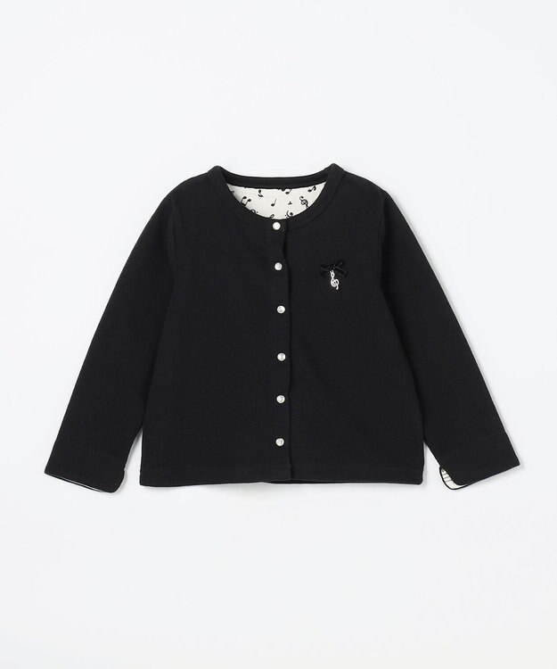 ANY KIDS まいにちスナップカーディガン ブラック