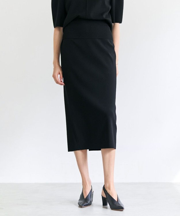BEIGE， LAURA / ドライタッチ ストレッチニットスカート Black
