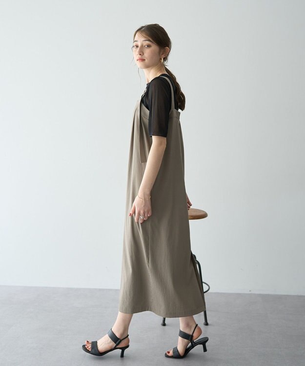 YECCA VECCA クルーネック5分袖シアートップス Black