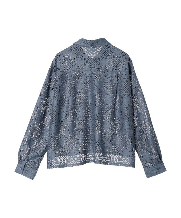 earth music&ecology レースショートシャツ Sax