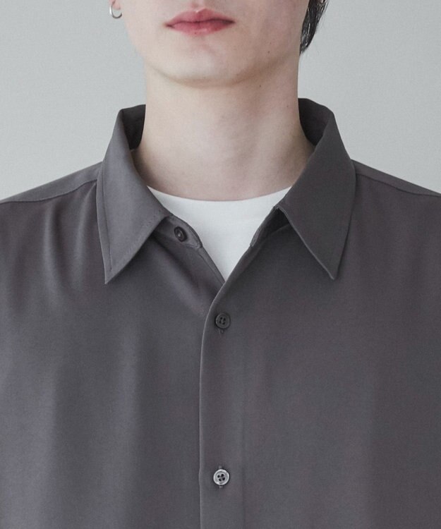 WEGO トロミBIGシャツ ダークグレー