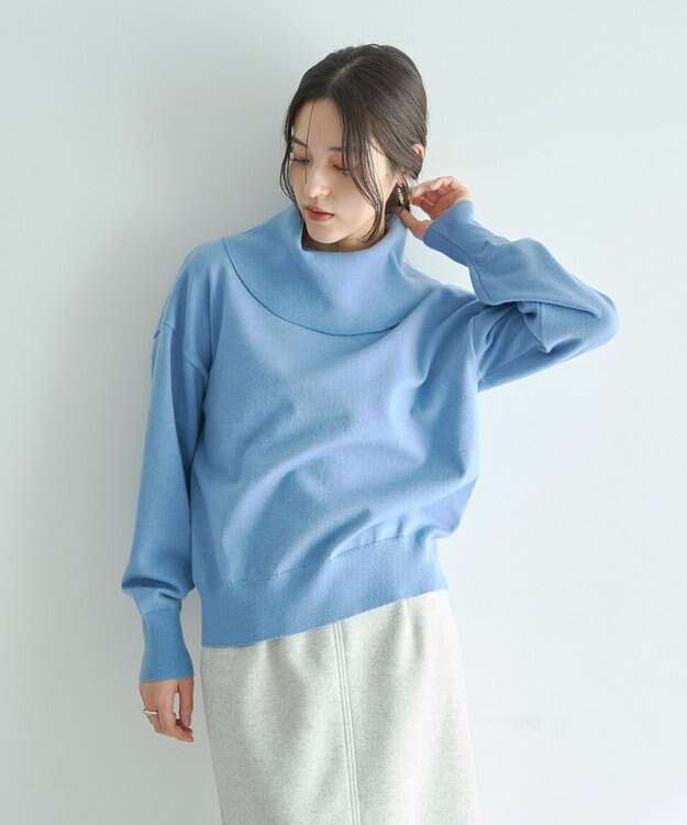 YECCA VECCA オフタートルネックニット Blue