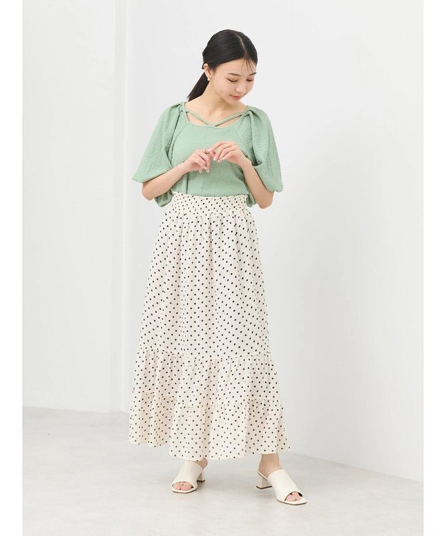 earth music&ecology バルーンスリーブプルオーバー Mint