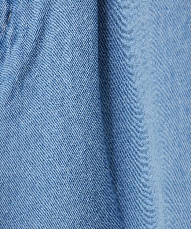 earth music&ecology ダブルベルトデザインワイドパンツ Light Indigo