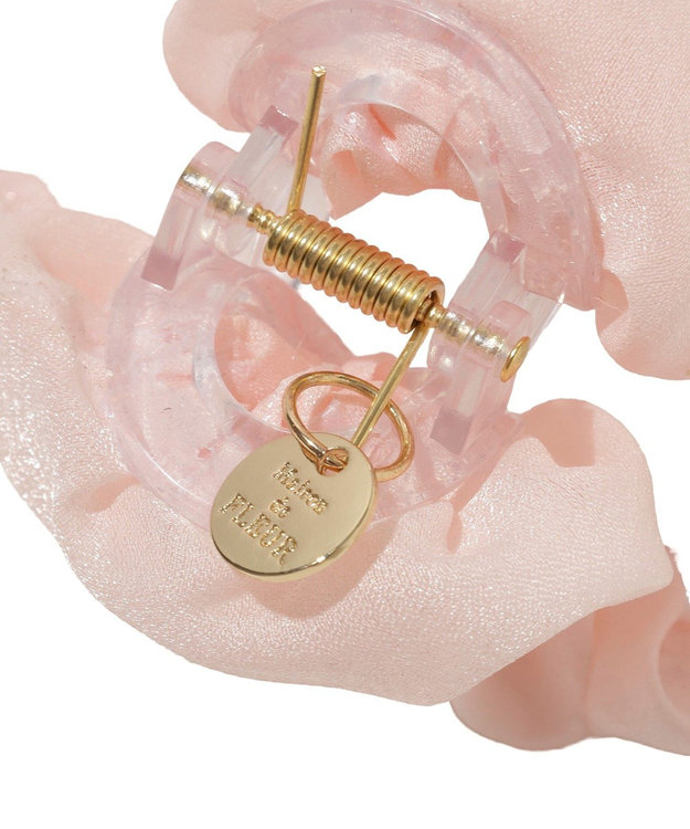Maison de FLEUR オーガンジーパールエアリーバンスクリップ Pink