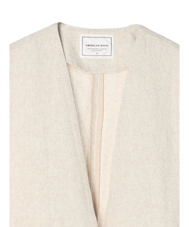 AMERICAN HOLIC リネンブレンドジレベスト Beige Mixture